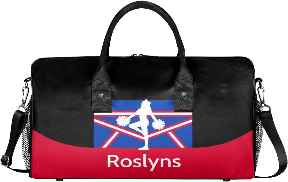 Custom Cheer Mini Duffel Bag for Women Men Foldable Gym Bag Carry on Overnight Weekender Bag for Workout Travel Hospital
