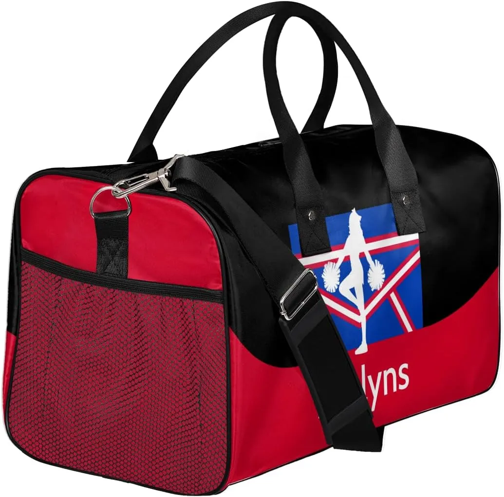 Custom Cheer Mini Duffel Bag for Women Men Foldable Gym Bag Carry on Overnight Weekender Bag for Workout Travel Hospital