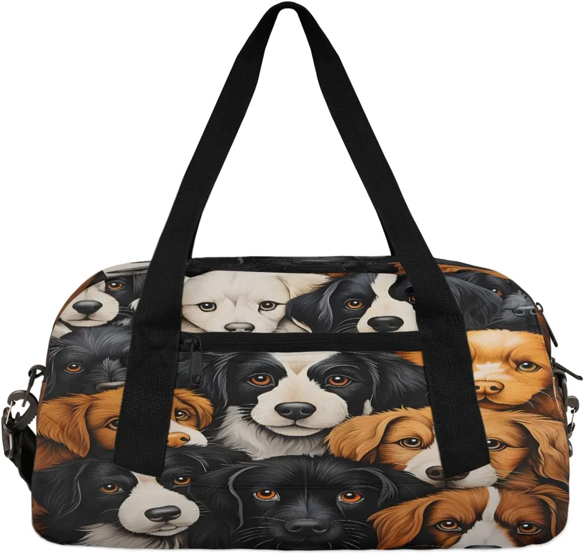 Cute Graffiti Dog Kids Duffle Bag Boys Girls Small Sport Dance Gym Bag for Overnight Travel Weekender Carry On