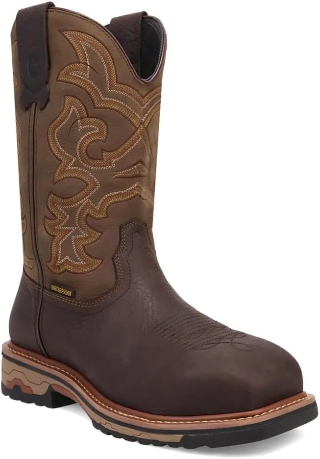 Dan Post Boots Mens Duster 11 Inch Slip Resistant Steel Toe Work/Duty - Brown