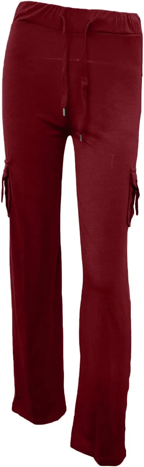 DDAPJ pyju Yoga Cargo Pants Women Wide Leg Pants Stretch High Waisted Casual Pants Athlethic Travel Trousers with Pockets