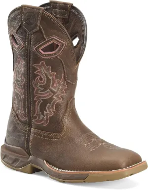DOUBLE-H Women's Phantom Rider Ari 10 Waterproof Wide Square Composite Toe Roper Boots with Chaos Coco Leather Upper, Comfort Footbed, EH-Rated