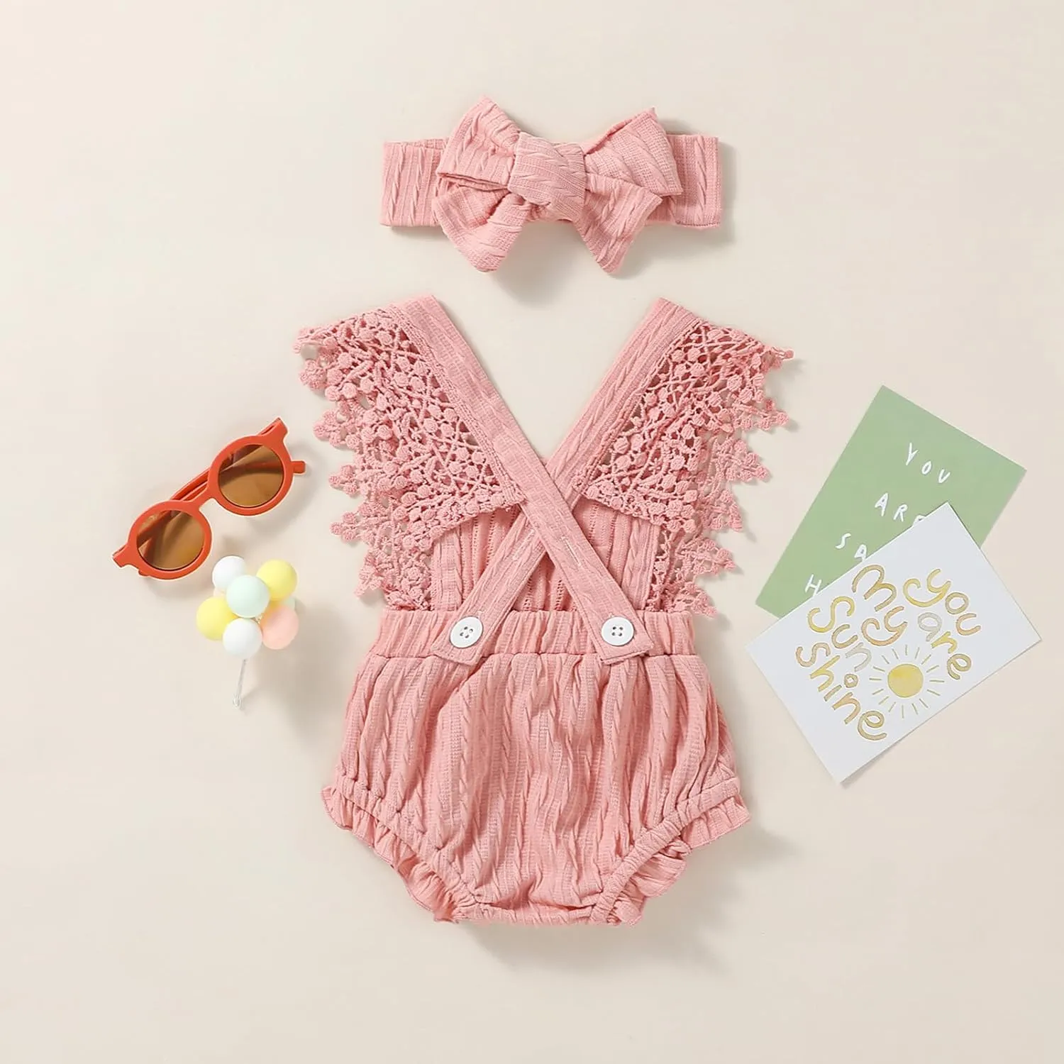Douhoow Infant Baby Girl Plaid Romper Baby Short Sleeve Pleated Romper Bodysuit Summer Spring Outfits