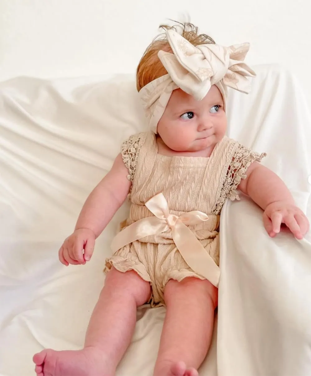 Douhoow Infant Baby Girl Plaid Romper Baby Short Sleeve Pleated Romper Bodysuit Summer Spring Outfits