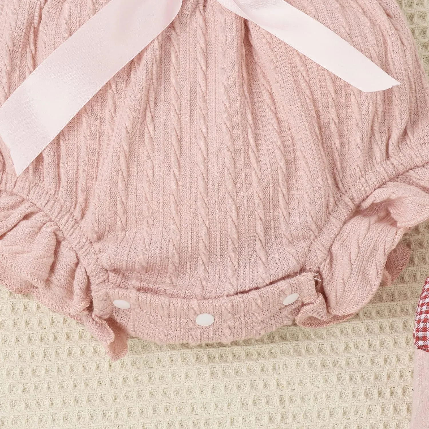 Douhoow Infant Baby Girl Plaid Romper Baby Short Sleeve Pleated Romper Bodysuit Summer Spring Outfits