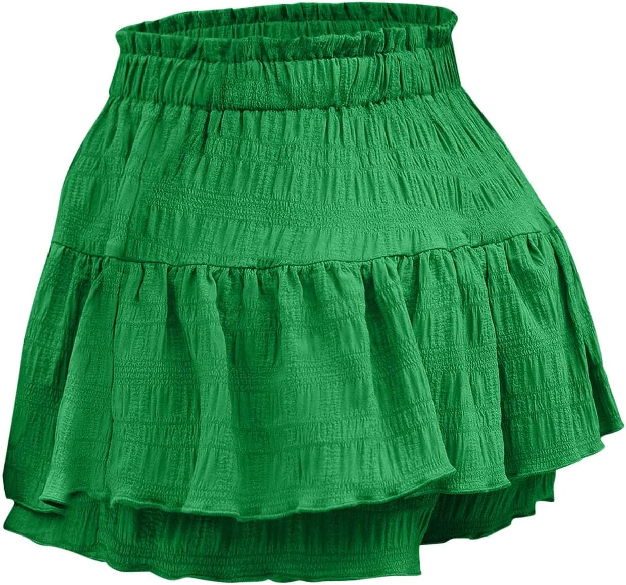 Dressy Casual Skorts for Women Summer Elastic High Waisted Athletic Shorts 2025 Fashion Ruffle Flowy Workout Skirts