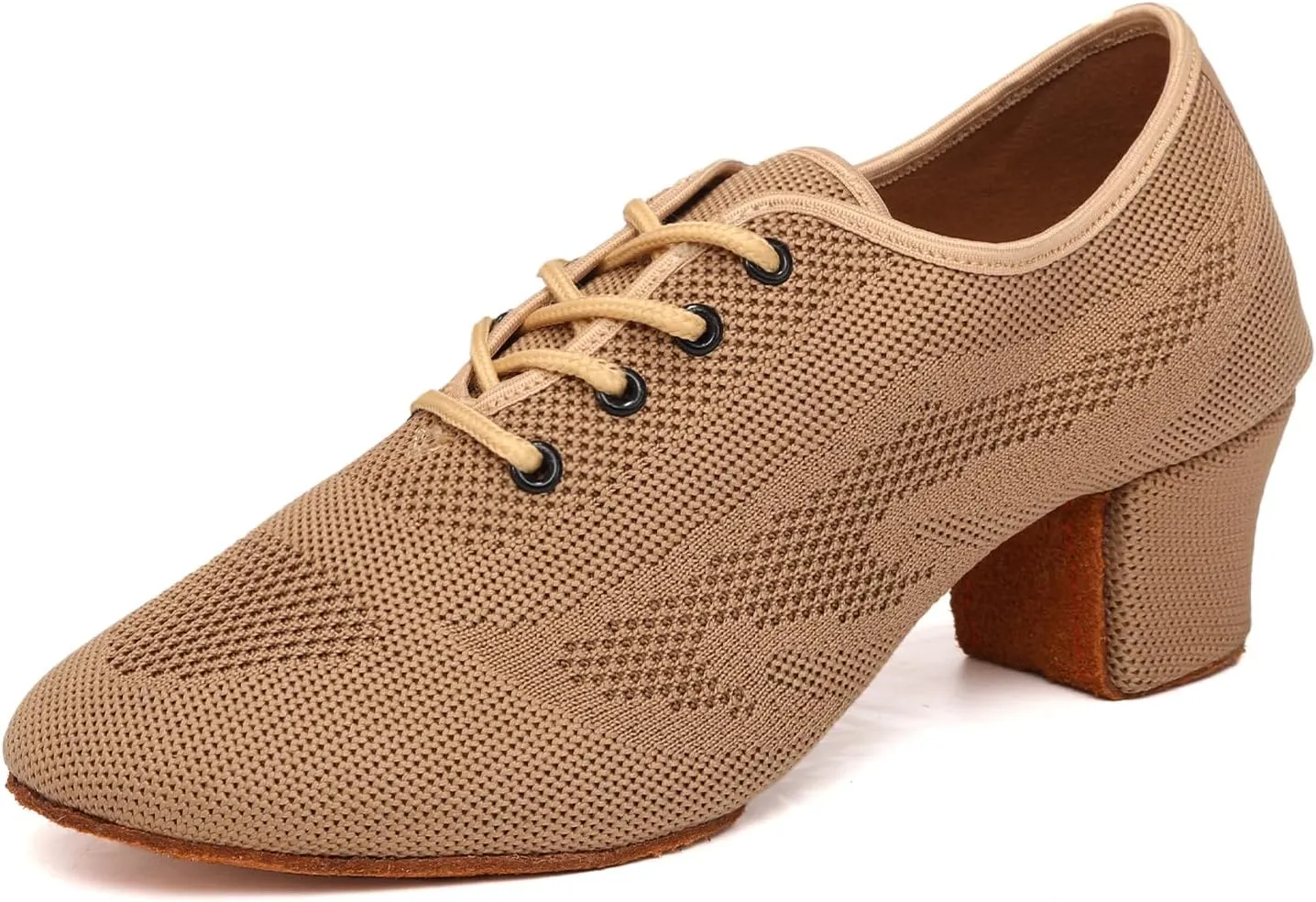 DYZSYIM Women's Ballroom Dance Shoes Lace-up Modern Salsa Teaching Practice Performance Dancing Shoes,Model HD01