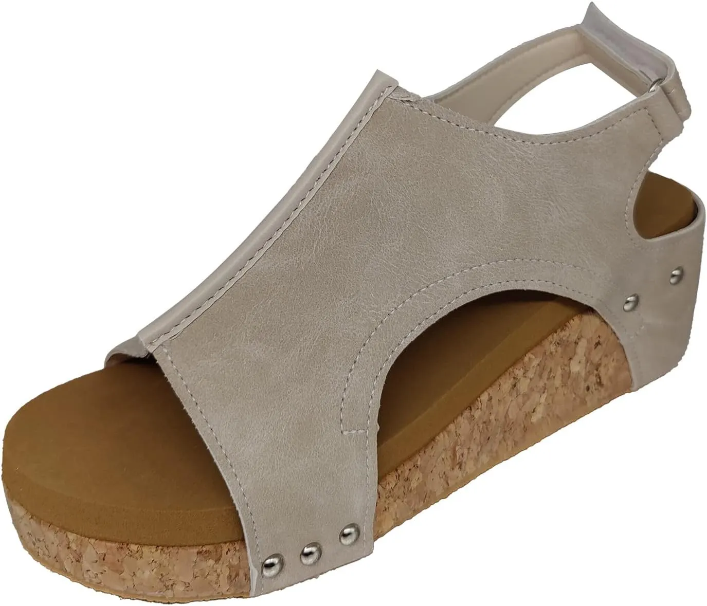 Eduavar Orthopedic Sandals for Women, Womens Sandals Comfortable Summer Casual Platform Wedge Sandals Peep Toe Sandals Shoes