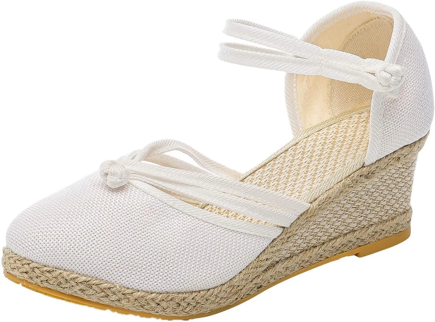Eduavar Sandals for Women 2023, Sandals Women Dressy Summer Close Toe Sandals Comfy Breathable Wedge Platform Shoes