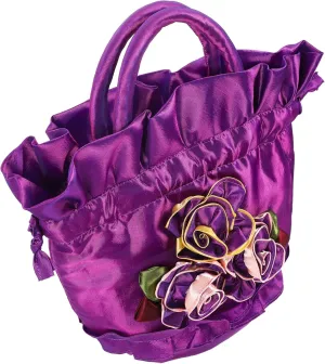Elegant Flower Handbag for Women Evening Purse with Drawstring Design for Prom Weddings and Parties Sophisticated Decorative Purses for Women