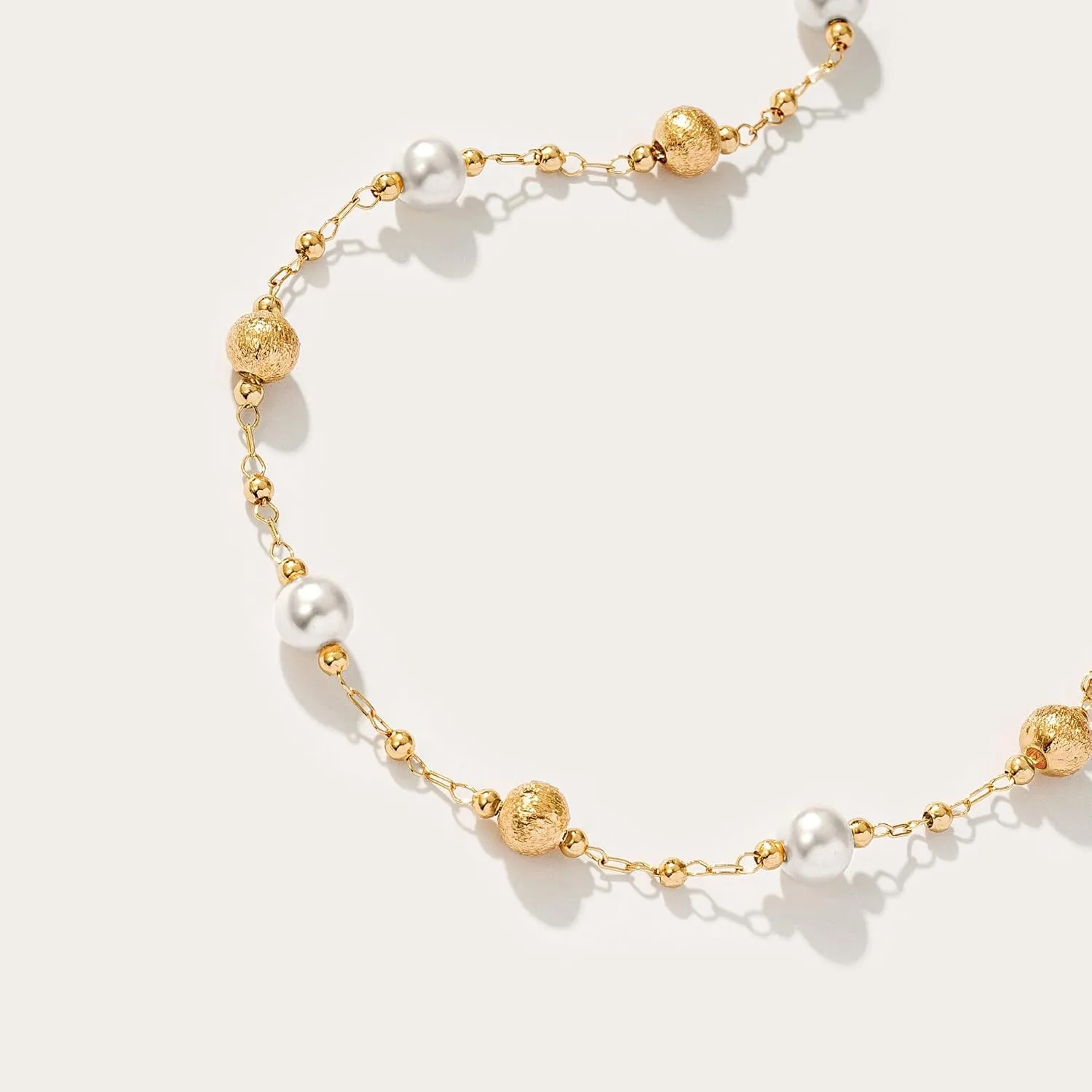 Fettero Choker Necklace for Women 14K Gold Plated Beaded Ball Boho Necklaces Charm Dainty Gold Necklaces for Women Summer Jewelry