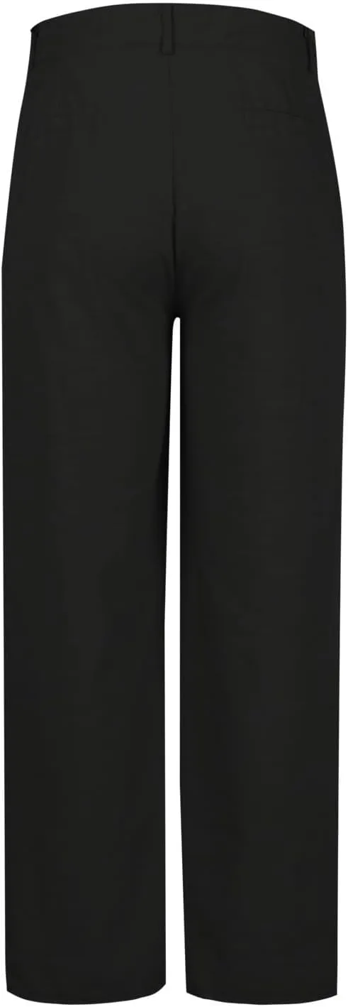 Finelylove Cotton Linen Pants Men Straight Leg Pleated Work Dress Pants Relaxed Fit Casual Leisure Chino Trousers