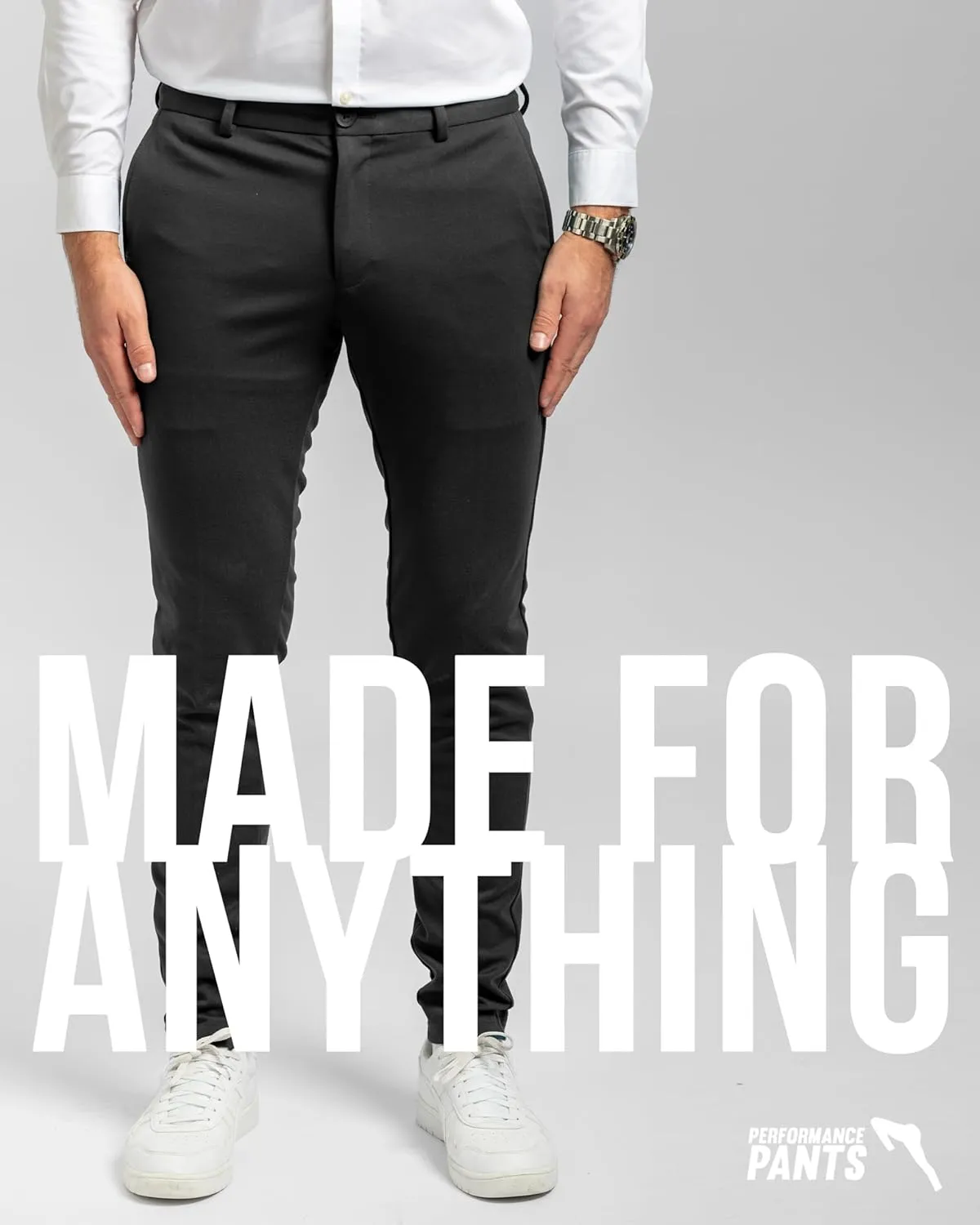 for Men, Slim Fit, Stretch - Comfortable and Modern Mens Trousers with Stretch for Suits, Business, Casual