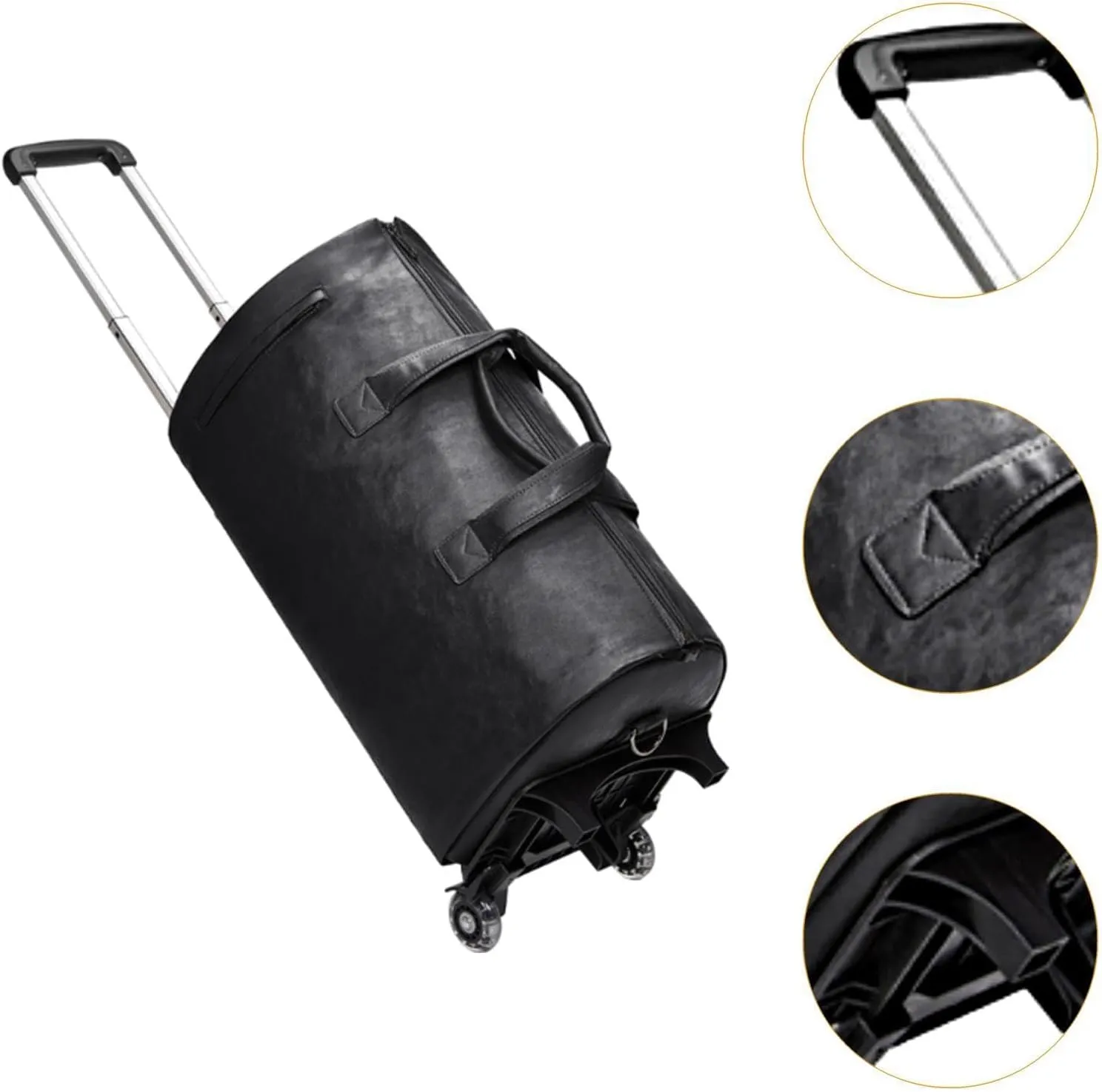 Garment Bag with Wheels, Practical Hanging Travel Bag, Black