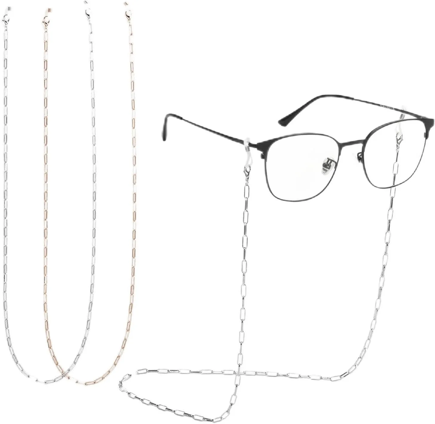 Glasses Chain for Women Sunglasses Eyeglass Strap for Girls 2 Pcs Stylish Eye Glasses Holders around Neck