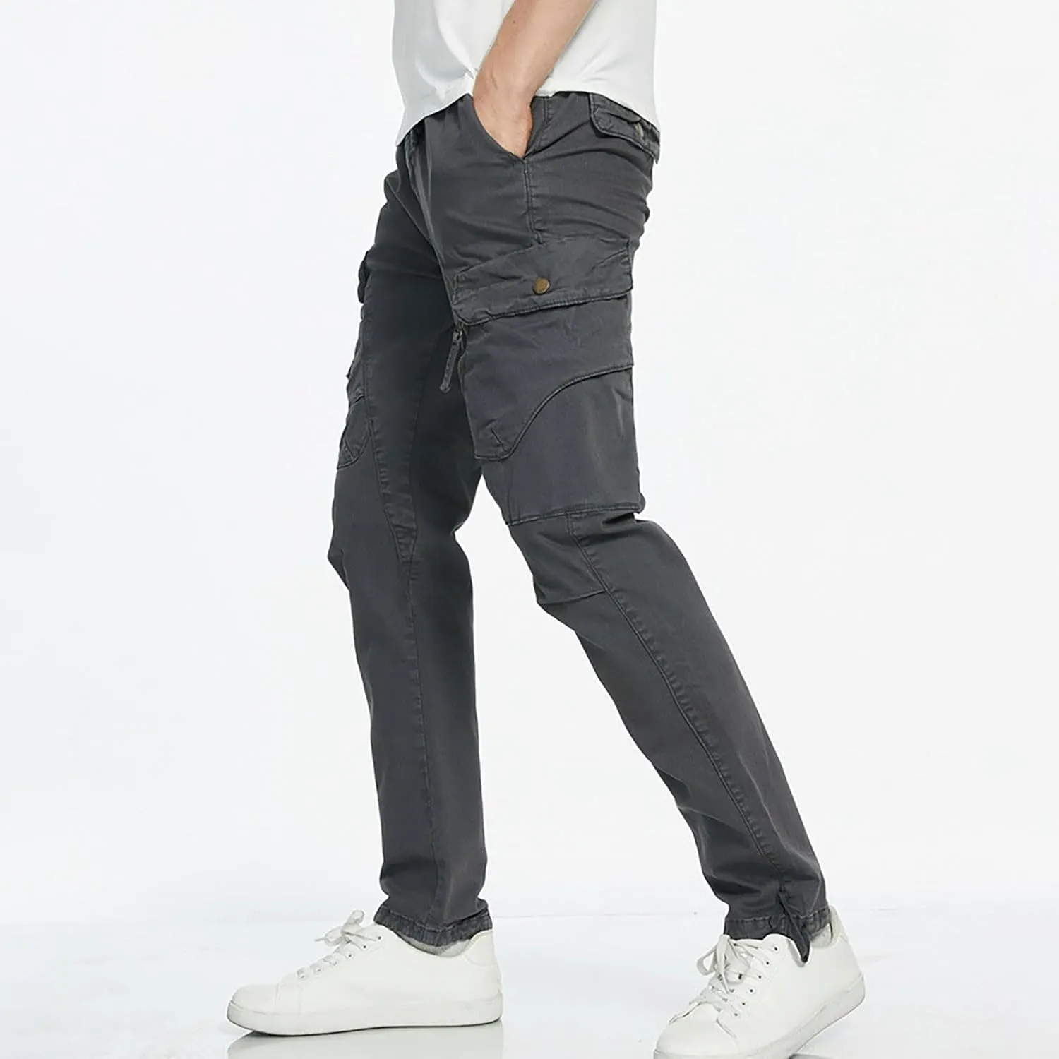 Golf Pants Men Stretch Relaxed Fit Classic Cargo Sweatpants Stretch Waistband Workout Joggers Athletic Hiking Pants