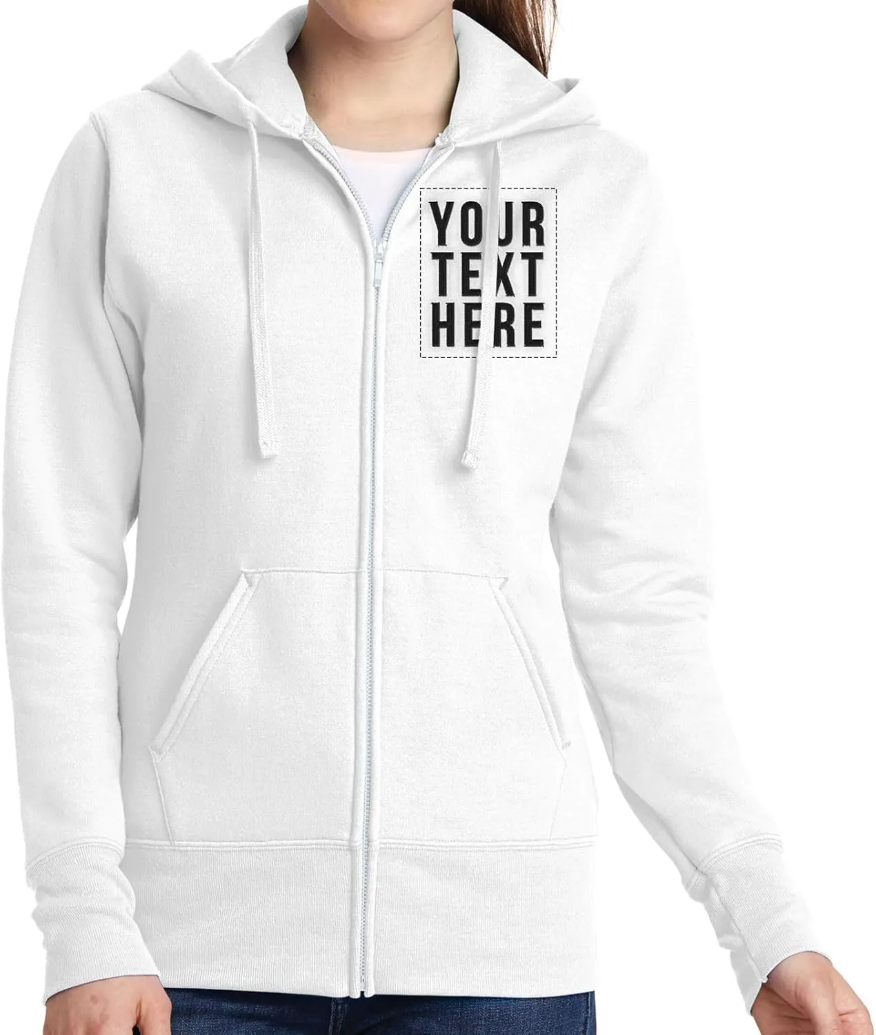 GotPrint Custom Embroidered Zip Up Hoodie | Personalized Embrodiered Zip-Up Hoodies for Men, Women, Design Your Own Jacket
