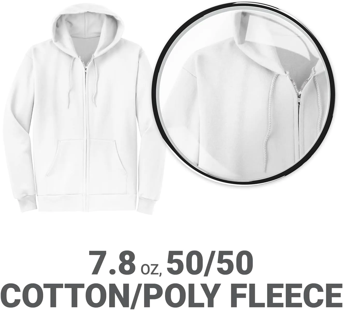 GotPrint Custom Embroidered Zip Up Hoodie | Personalized Embrodiered Zip-Up Hoodies for Men, Women, Design Your Own Jacket