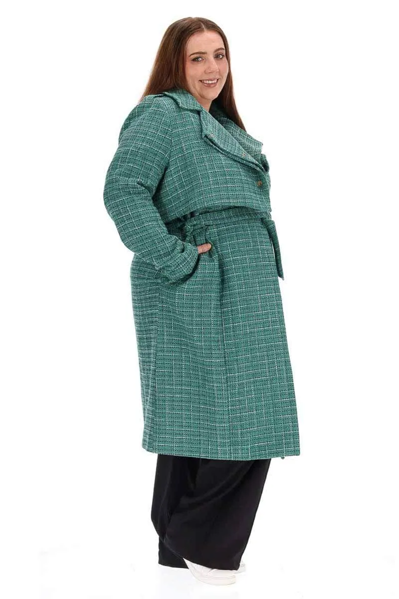 Harper Tweed Trench Green