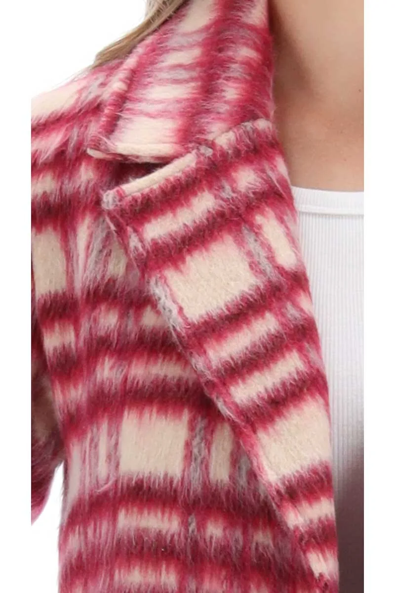 Harriet Coat Berry Check