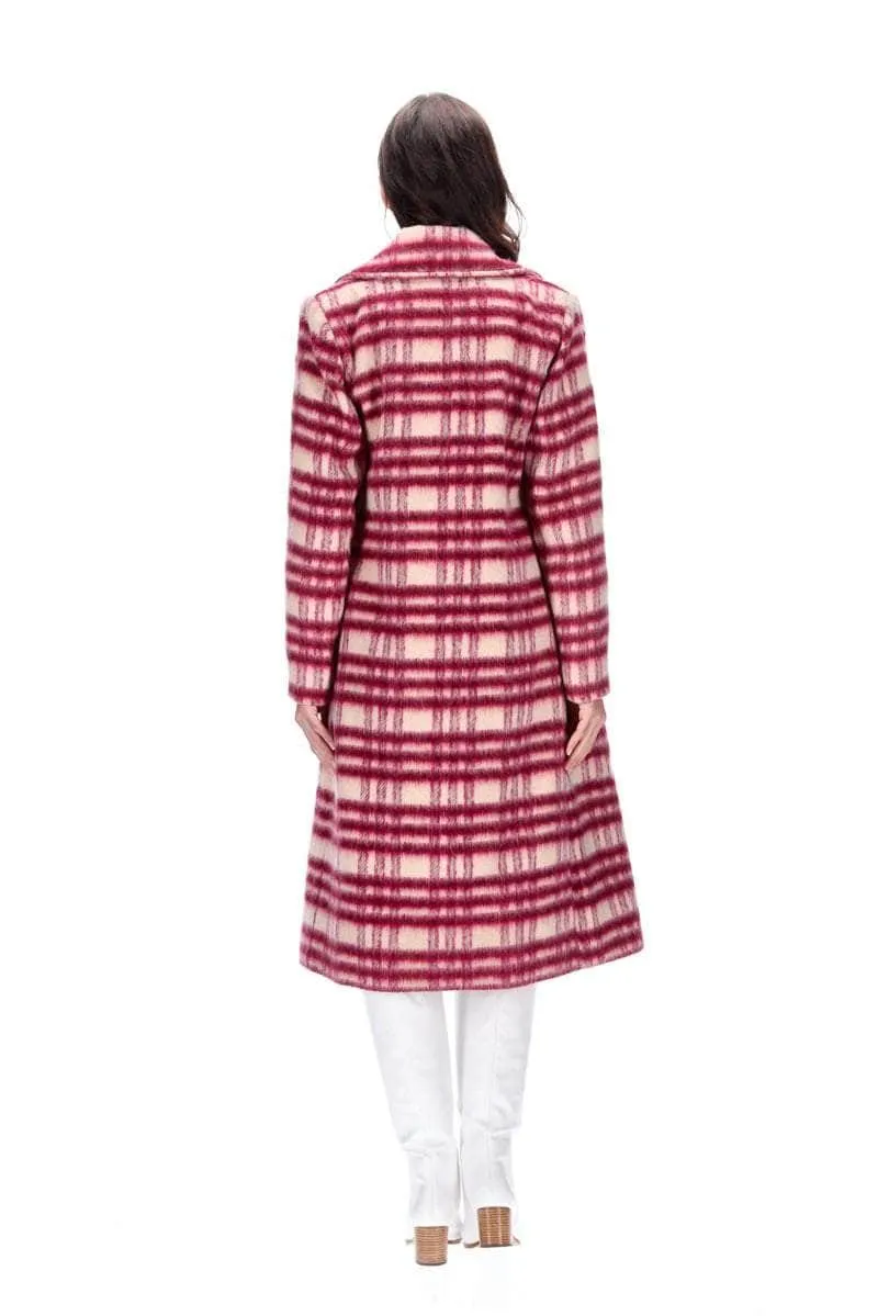 Harriet Coat Berry Check