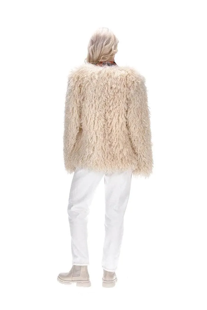 Hayley Fur Jacket Beige