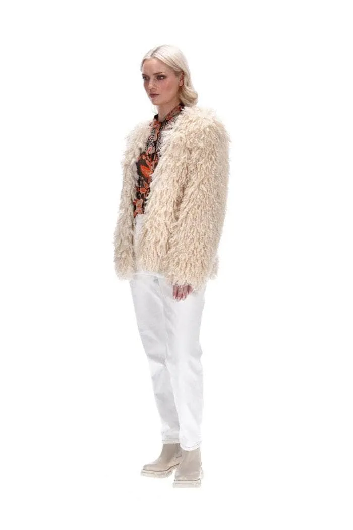 Hayley Fur Jacket Beige