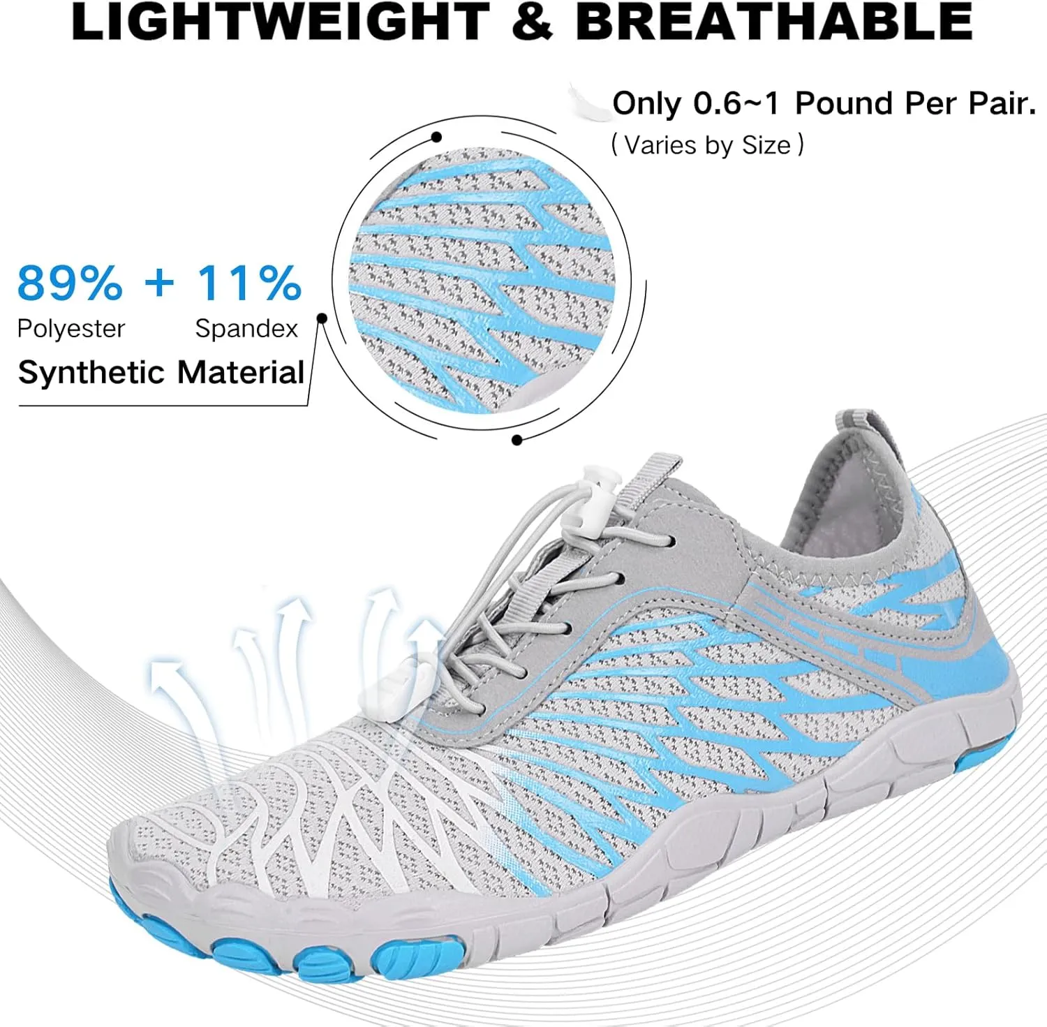 Hike Barefoot Shoes for Women Men Non-Slip Breathable Walking Shoes Wide Toe Box Comfortable Athletic Footwear
