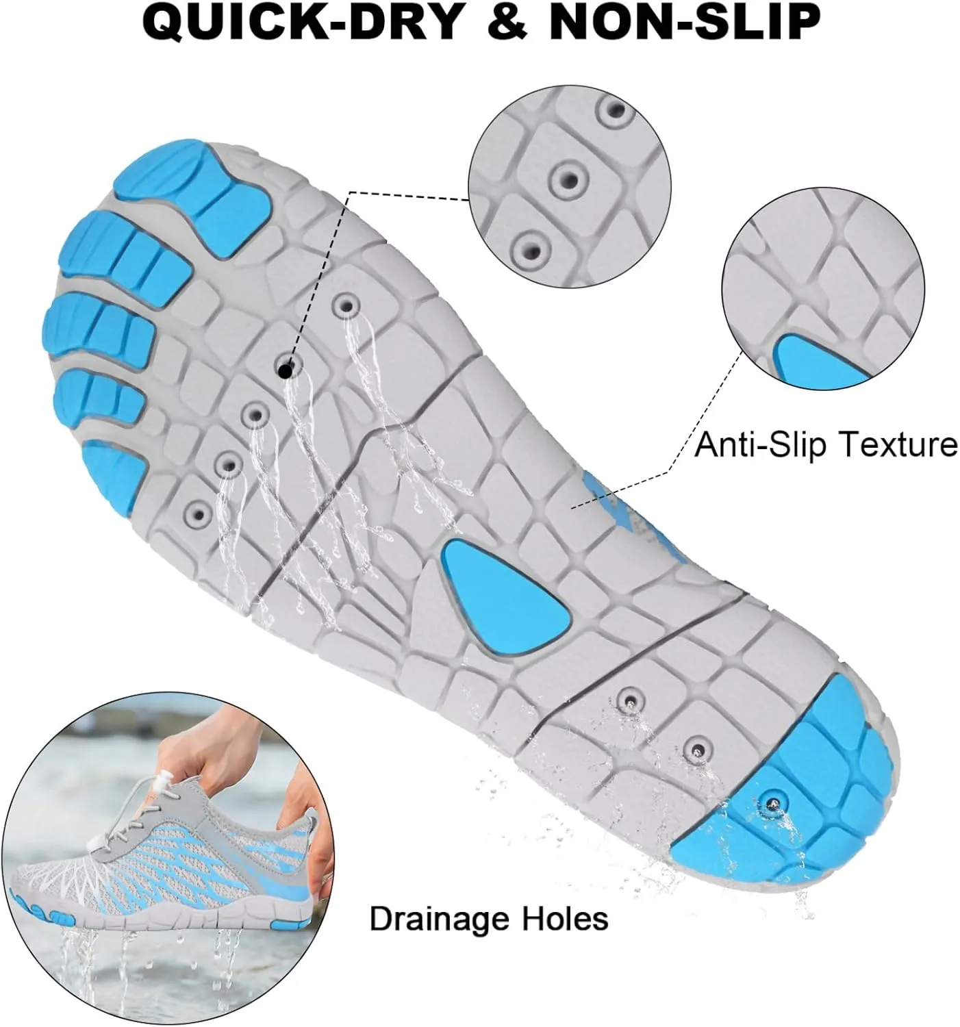 Hike Barefoot Shoes for Women Men Non-Slip Breathable Walking Shoes Wide Toe Box Comfortable Athletic Footwear