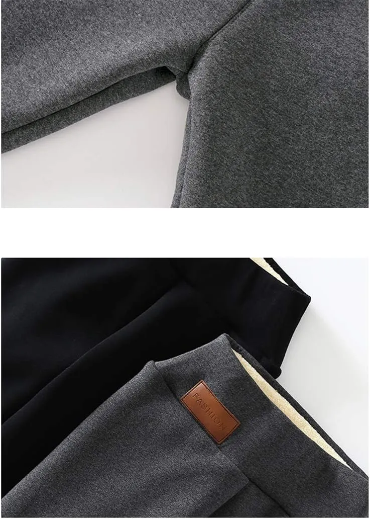 Hixiaohe Women's Casual Sherpa Fleece Lined Warm Leggings Thicken Heavy Jogger Pants