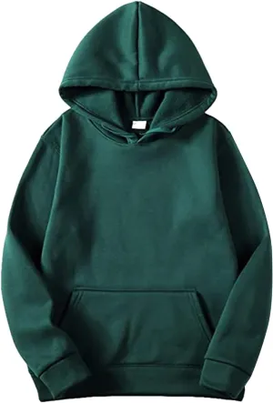 Hooded Sweatshirts for Men and Women Solid Color Soft Hoodies Pockets Oversized Loose Workout Pullover Tops Unisex