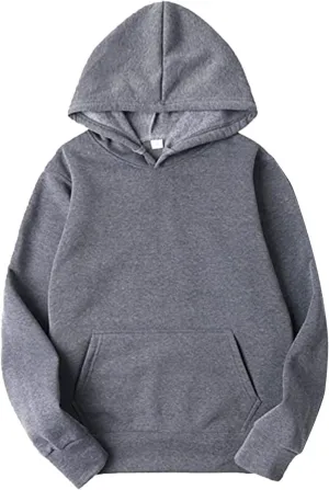 Hooded Sweatshirts for Men and Women Solid Color Soft Hoodies Pockets Oversized Loose Workout Pullover Tops Unisex