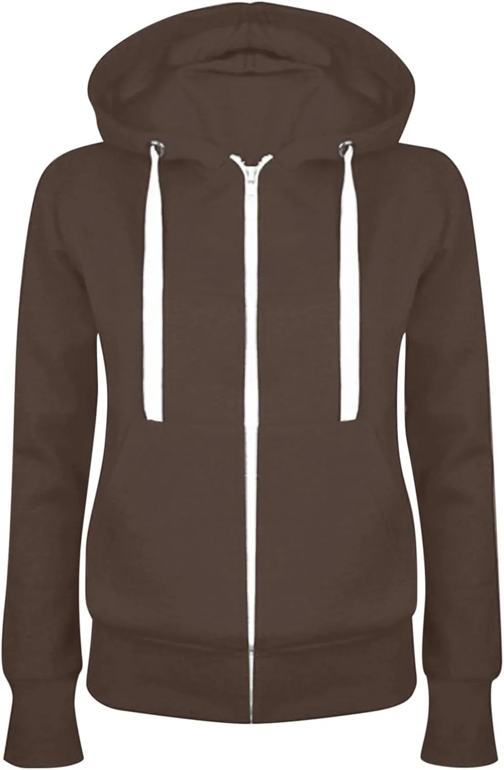 Hoodies for Women Winter Fleece Sweatshirt - Full Zip Up Thick Sherpa Lined Hooded Jacket Lightweight Zip Up Hoodie