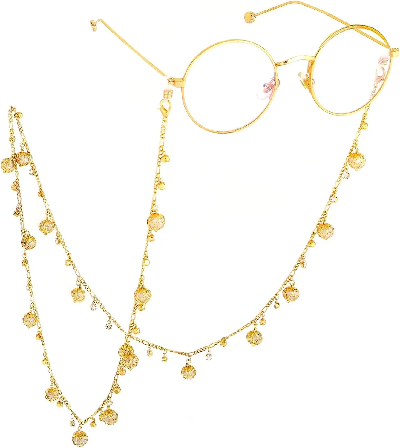 HOOENG Eyeglass Strap Glasses Chains for Women Metal Anti-Skid Mask Chains Fashion Sunglass Straps Glasses Holder Chains