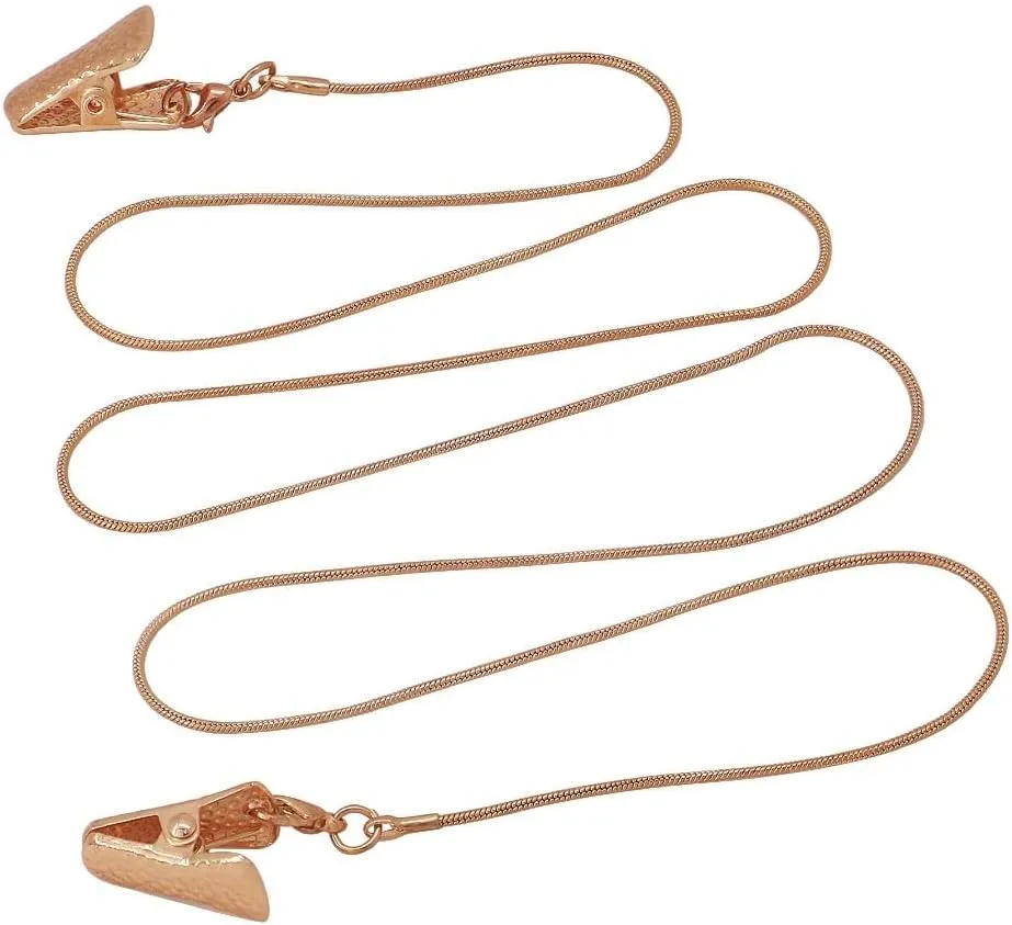HOOENG Glasses Eyeglass Chains for Women Anti-Skid Neck Chain with Clips Elegant Sunglass Straps (Color : Rose Gold, Size : 1)