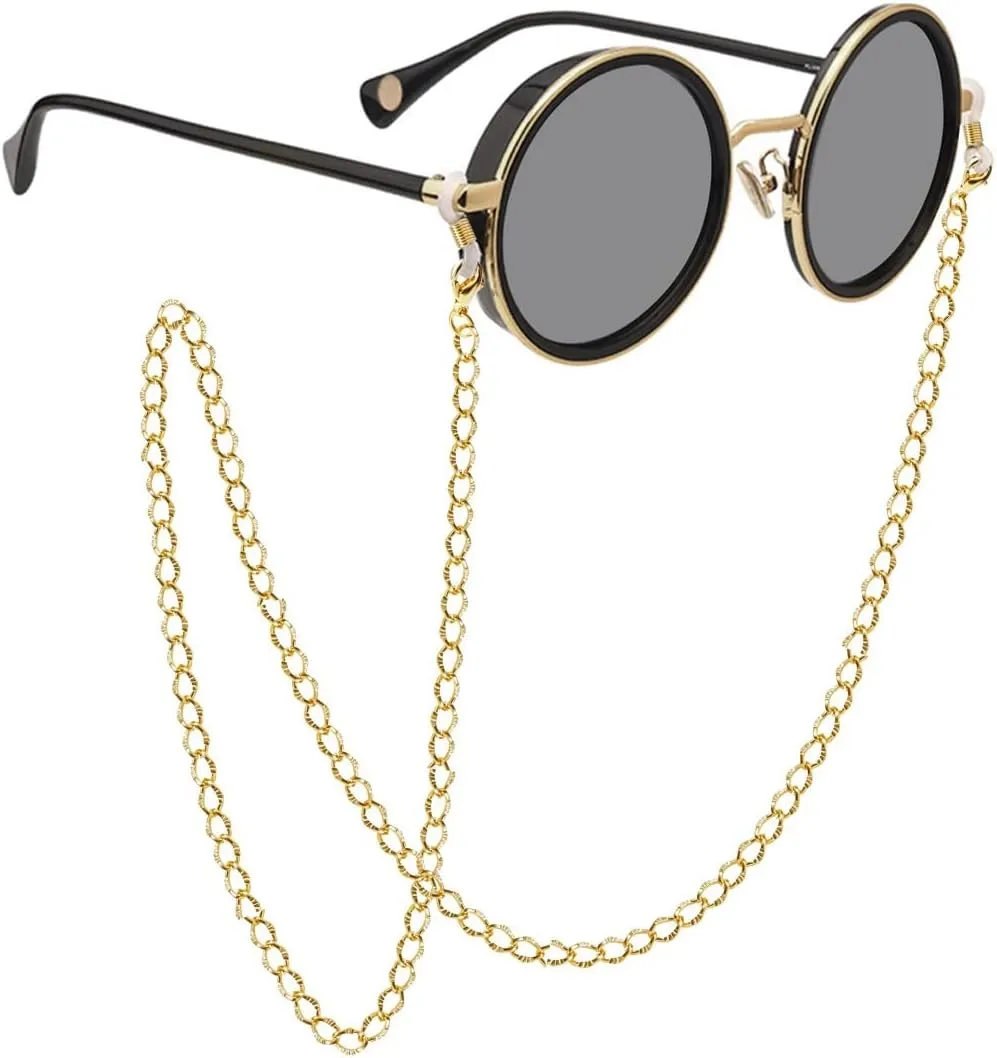HOOENG Glasses Eyeglass Chains for Women Beaded Neck Chain Simple Stylish Sunglass Straps (Color : Gold, Size : 1)