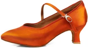 HROYL Latin Dance Shoes Women Tango Salsa Wedding Party Close Toe Ballroom Dance Pump,Model-KCBD1009