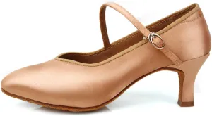 HROYL Latin Dance Shoes Women Tango Salsa Wedding Party Close Toe Ballroom Dance Pump,Model-KCBD1009