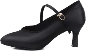HROYL Latin Dance Shoes Women Tango Salsa Wedding Party Close Toe Ballroom Dance Pump,Model-KCBD1009