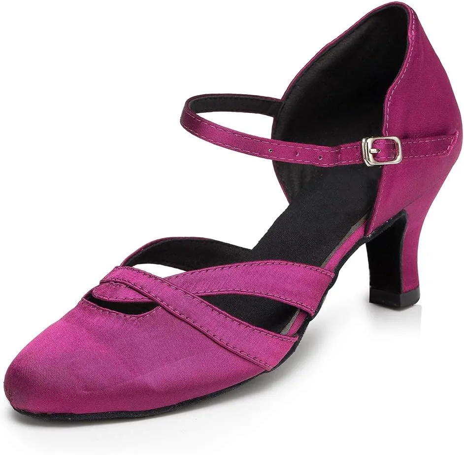 HROYL Latin Dance Shoes Women Waltz Shoes for Girls Salsa Ballroom Dance Shoes Wedding Dance Shoes for Women,Model YCL152