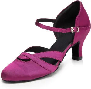 HROYL Latin Dance Shoes Women Waltz Shoes for Girls Salsa Ballroom Dance Shoes Wedding Dance Shoes for Women,Model YCL152