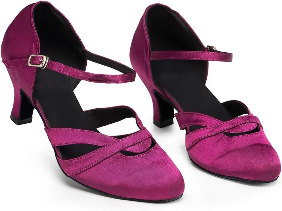 HROYL Latin Dance Shoes Women Waltz Shoes for Girls Salsa Ballroom Dance Shoes Wedding Dance Shoes for Women,Model YCL152