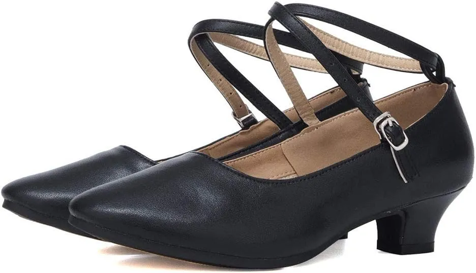 HROYL Women Latin Dance Shoes Ballroom Dance Shoes Performance Practice Salsa Bachata Dancing Shoes,Model DYZPHRD
