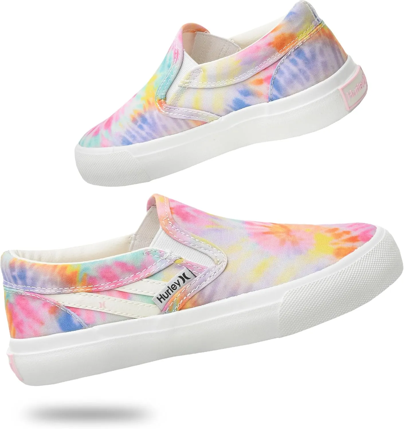 Hurley Kids Canvas Slip On Sneakers ?C Low Cut Skateboarding Shoes for Kids, Sports Shoes for Boys and Girls, Casual Sneakers