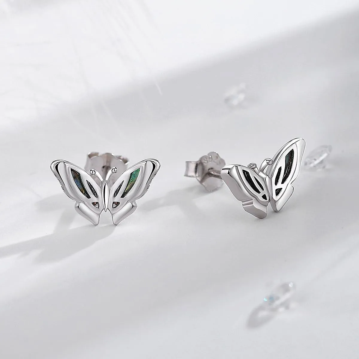 INFUSEU 925 Sterling Silver Cute Small Stud Earrings for Women Girls