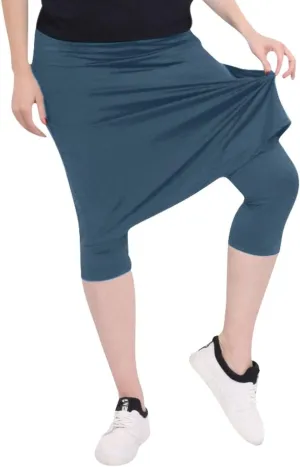 Kosher Casual Athletic Skirt with Leggings, Long Midi Length Sports & Swim Skirt