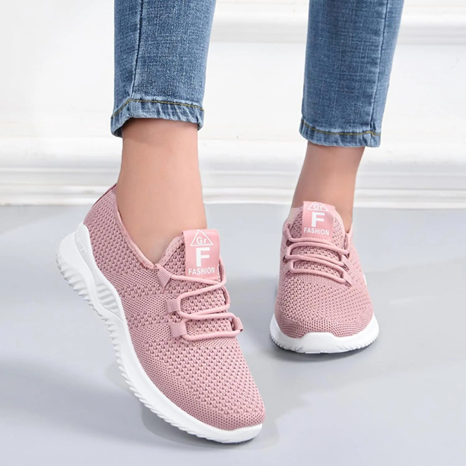 Kubbon Shoes for Women Lightweight Tennis Fashion Sneakers Slip On Casual Sneakers Sports Workout Gym Shoes Walking Running Shoe Comfortable Sneaker