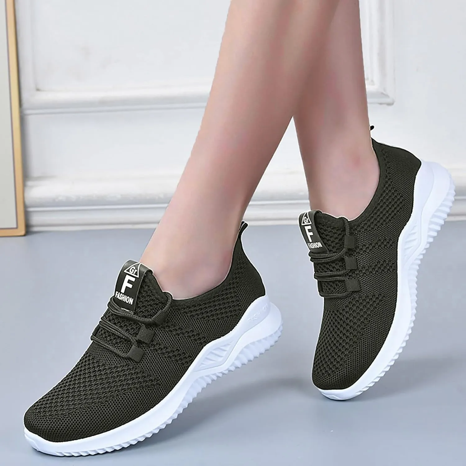 Kubbon Shoes for Women Lightweight Tennis Fashion Sneakers Slip On Casual Sneakers Sports Workout Gym Shoes Walking Running Shoe Comfortable Sneaker