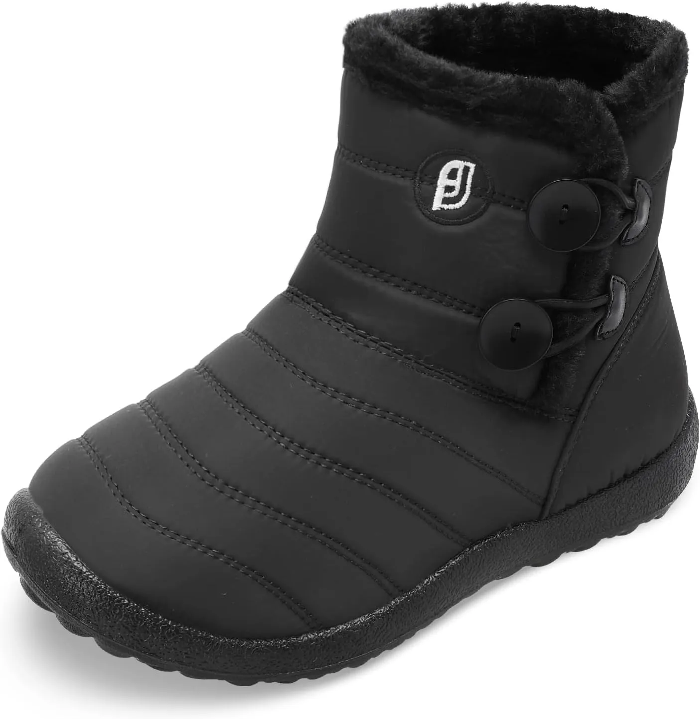 L-RUN Womens Winter Snow Boots Fur Lined Warm Ankle Boots Slip on Men's Snow Ankle Boots Lightweight Outdoor Footwear