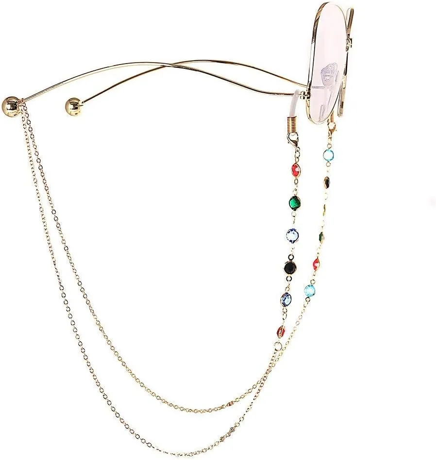 LANG XUAN Pearl Eyeglass Chains Glasses Reading Eyeglasses Holder Strap Cords Lanyards - Eyewear Retainer for Women